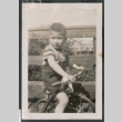 Photo of Paul Ima on a tricycle (ddr-densho-483-857)