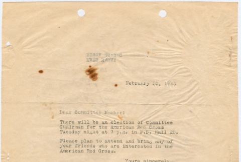 Memorandum from Merrill H. Ziegler to Committee Member (ddr-densho-379-371)