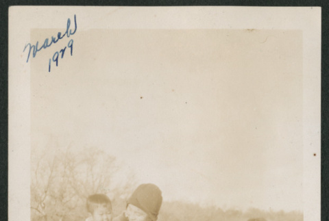 woman with three kids (ddr-densho-378-574)