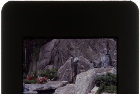Waterfall and pool at the Paredes project (ddr-densho-377-560)