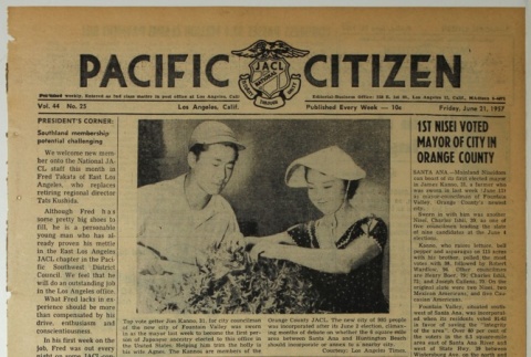 Pacific Citizen, Vol. 44, No. 25 (June 21, 1957) (ddr-pc-29-25)