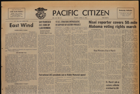 Pacific Citizen, Vol. 60, No. 14 (April 2, 1965) (ddr-pc-37-14)