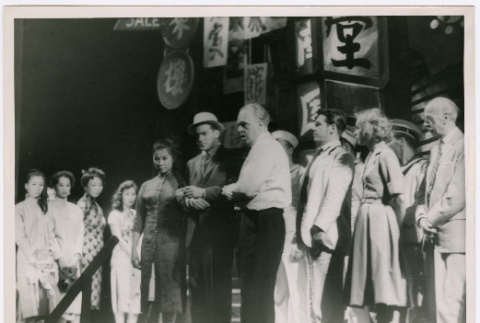 Cast on stage for rehearsal (ddr-densho-367-309)