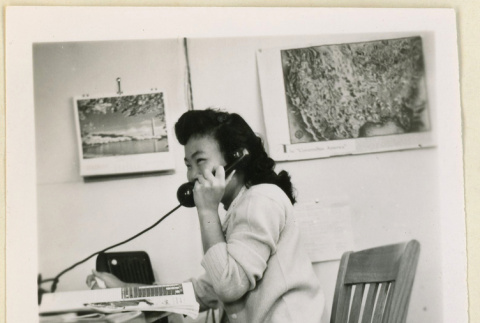 Mary Matsuzawa as reports officer (ddr-densho-37-1387)
