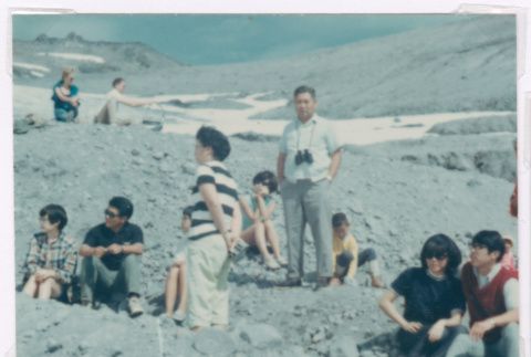 Isoshima family hike on Mt. Rainier (ddr-densho-477-373)