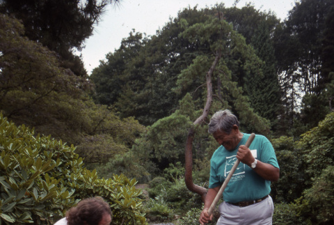Don Brooks and Tom Kubota planting in the Garden (ddr-densho-354-626)