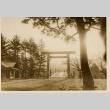 Torii in front of a bridge at the Ise Grand Shrine [?] (ddr-njpa-8-22)