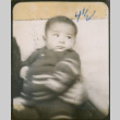 Baby in striped sweater (ddr-densho-483-605)