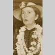 A woman wearing leis (ddr-njpa-1-1852)