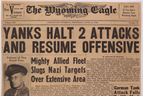 Front page of Wyoming Eagle (ddr-densho-122-787)