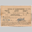 Notice of Selective Service Classification (ddr-densho-329-1031)