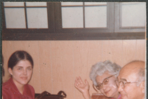 Agnes and Chester Sakura with another woman drinking (ddr-densho-523-648)