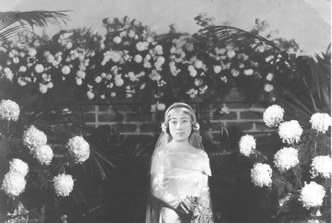 Issei woman's wedding photograph (ddr-densho-157-137)