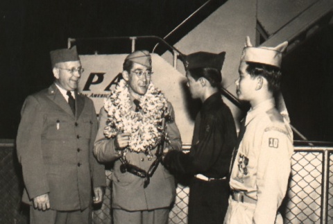 Japanese Boy Scout leader with Honolulu Boy Scout leaders (ddr-njpa-4-809)