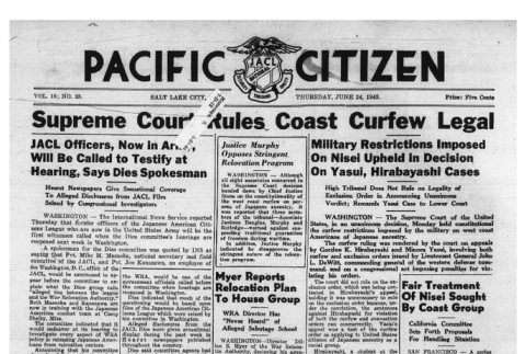 The Pacific Citizen, Vol. 16 No. 25 (June 24, 1943) (ddr-pc-15-25)