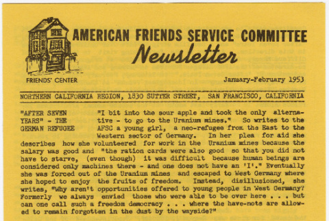 Newsletter from American Friends Service Committee (ddr-densho-422-396)