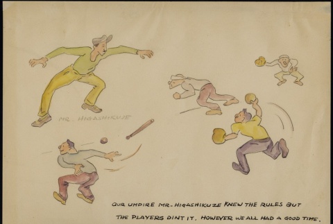 Sketch of baseball scenes (ddr-manz-2-34)