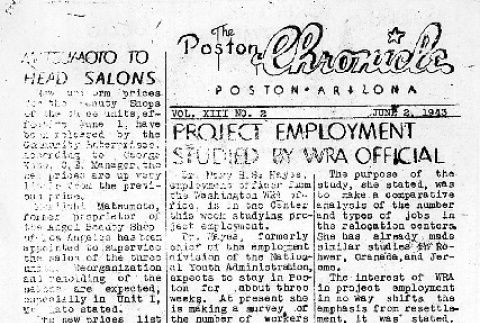 Poston Chronicle Vol. XIII No. 2 (June 2, 1943) (ddr-densho-145-327)