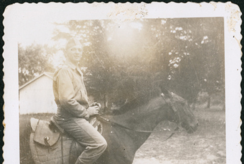 Man riding horse (ddr-densho-434-461)