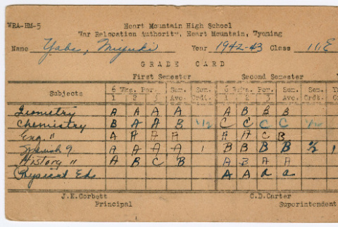 Report Card (ddr-ohs-1-41)