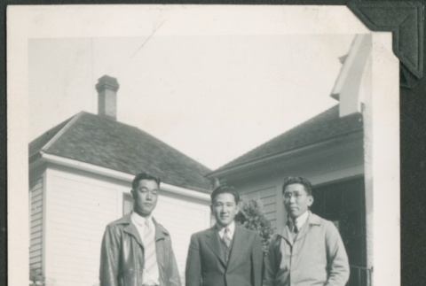 Masao Sakagami with two men (ddr-densho-328-415)