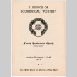 Bulletin for Fourth Presbyterian (ddr-densho-446-32)