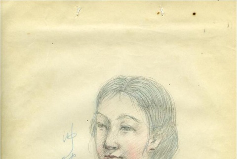 Drawing done by a Japanese prisoner of war (ddr-densho-179-182)