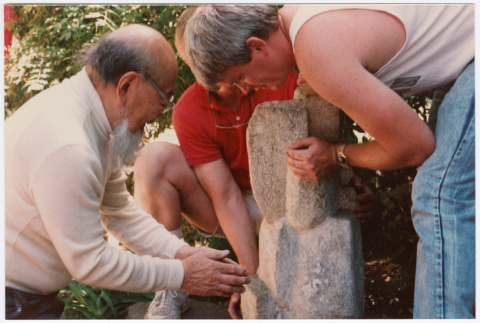 Kaneji Domoto directing placement of rock (ddr-densho-377-2561)