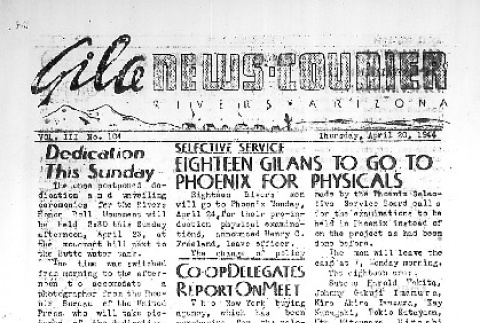 Gila News-Courier Vol. III No. 104 (April 20, 1944) (ddr-densho-141-259)
