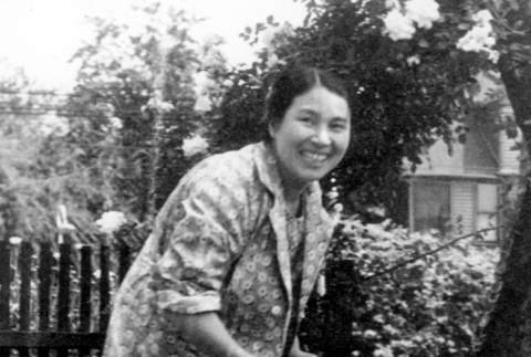 Issei woman working in a garden (ddr-densho-24-18)