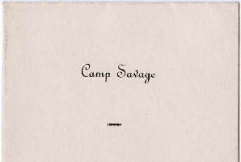 Camp Savage graduation ceremony and Baccalaureate service programs (ddr-ajah-2-21)