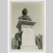 Soldier standing beside statue (ddr-densho-368-171)