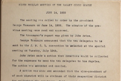 Minutes of the eighth Valley Civic League meeting (ddr-densho-277-28)