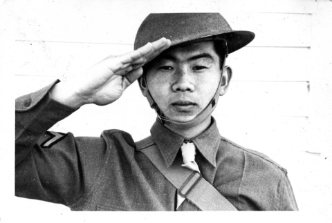 Toshikuni Taenaka in US Army uniform (ddr-csujad-25-69)