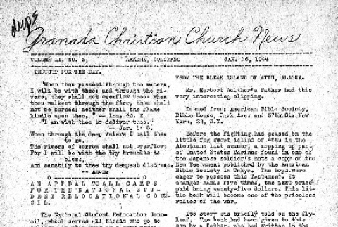 Granada Christian Church News Vol. II No. 3 (January 15, 1944) (ddr-densho-147-317)