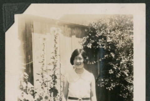 woman in garden (ddr-densho-378-666)
