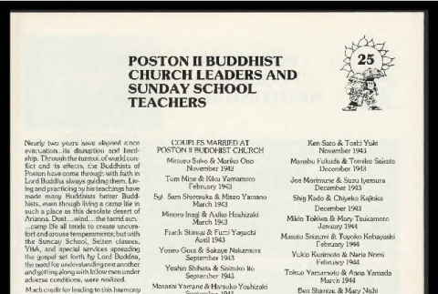 Poston II Buddhist church leaders and Sunday school teachers (ddr-csujad-55-1865)