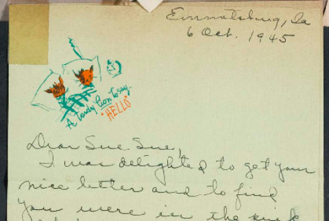 Letter from Barbara to Sue Ogata Kato, October 6, 1945 (ddr-csujad-49-172)