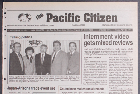 Pacific Citizen, Vol. 112, No. 16 [April 26, 1991] (ddr-pc-63-16)