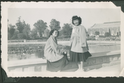 Umeyo Sakagami and Shigeko Kawashima in Los Angeles (ddr-densho-328-439)