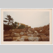 Rock waterfall and pond under construction (ddr-densho-377-2210)