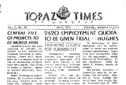 Topaz Times Vol. V No. 18 (November 13, 1943) (ddr-densho-142-237)