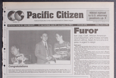 Pacific Citizen, Vol. 116, No. 22 (June 4,1993) (ddr-pc-65-22)