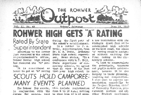 Rohwer Outpost Vol. II No. 49 (June 19, 1943) (ddr-densho-143-72)