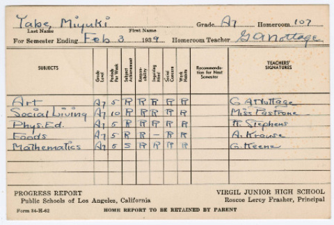 Report Card (ddr-ohs-1-33)