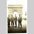 Soldiers in front of the Arc de Triomphe (ddr-densho-22-287)