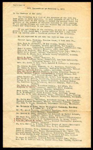 ddr-csujad-55-12 — Bulletin, no. 3 (1944): JACL sponsors as of February ...