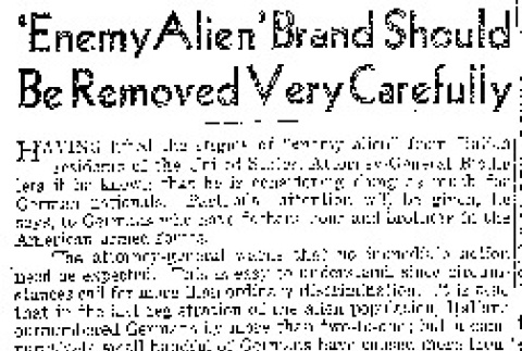 Enemy Alien' Brand Should Be Removed Very Carefully (October 23, 1942) (ddr-densho-56-853)