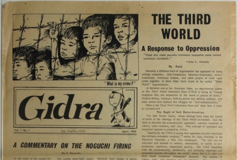 Gidra, Vol. I, No. 1 (April 1969) (ddr-densho-297-1)