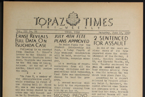 Topaz Times Vol. III No. 36 (June 19, 1943) (ddr-densho-142-174)